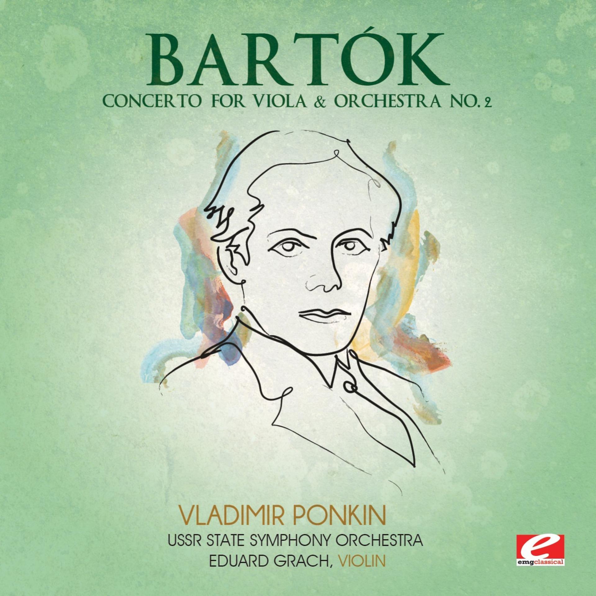 Постер альбома Bartók: Concerto for Violin & Orchestra No. 2 (Digitally Remastered)
