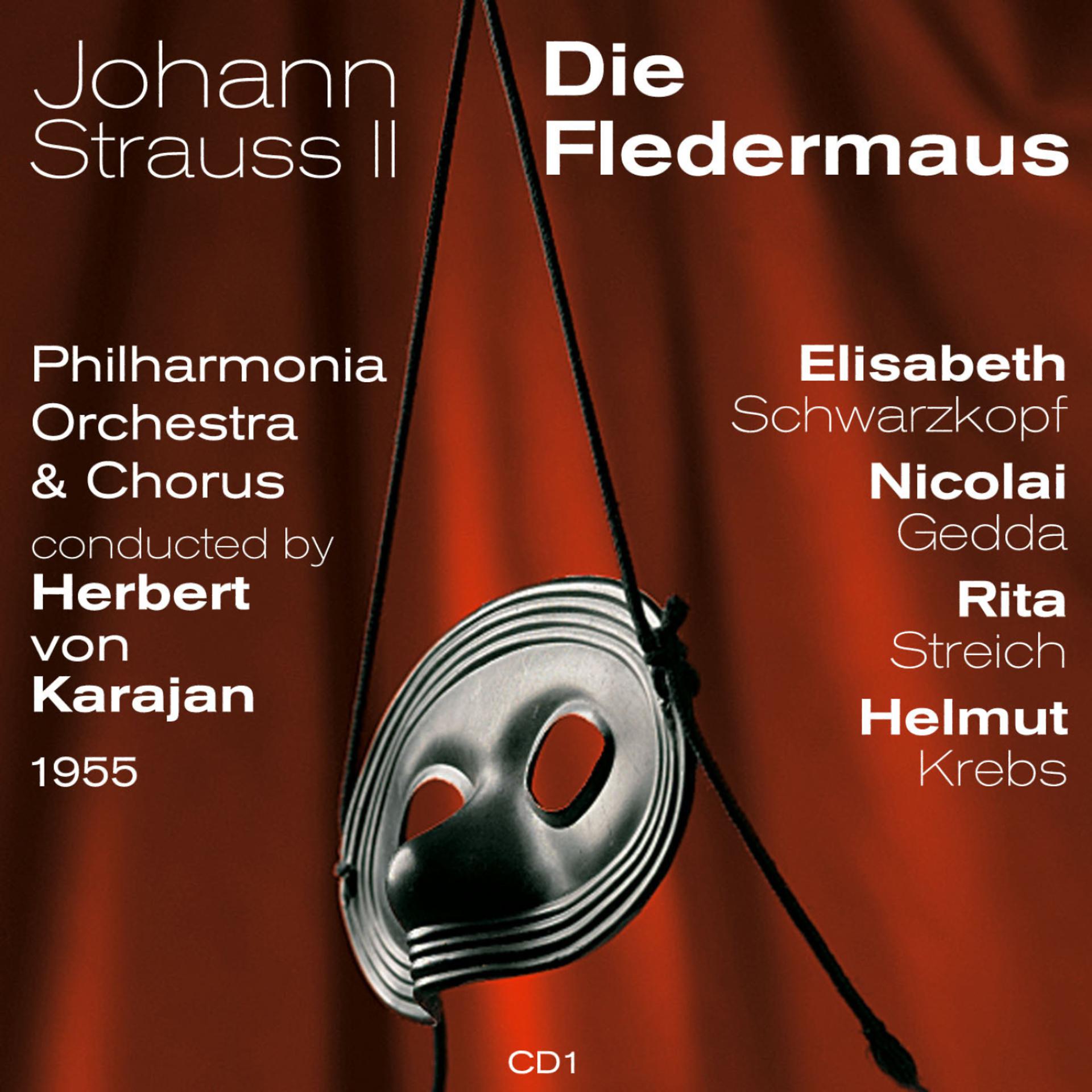 Постер альбома Johann Strauss II : Die Fledermaus (1955), Volume 1