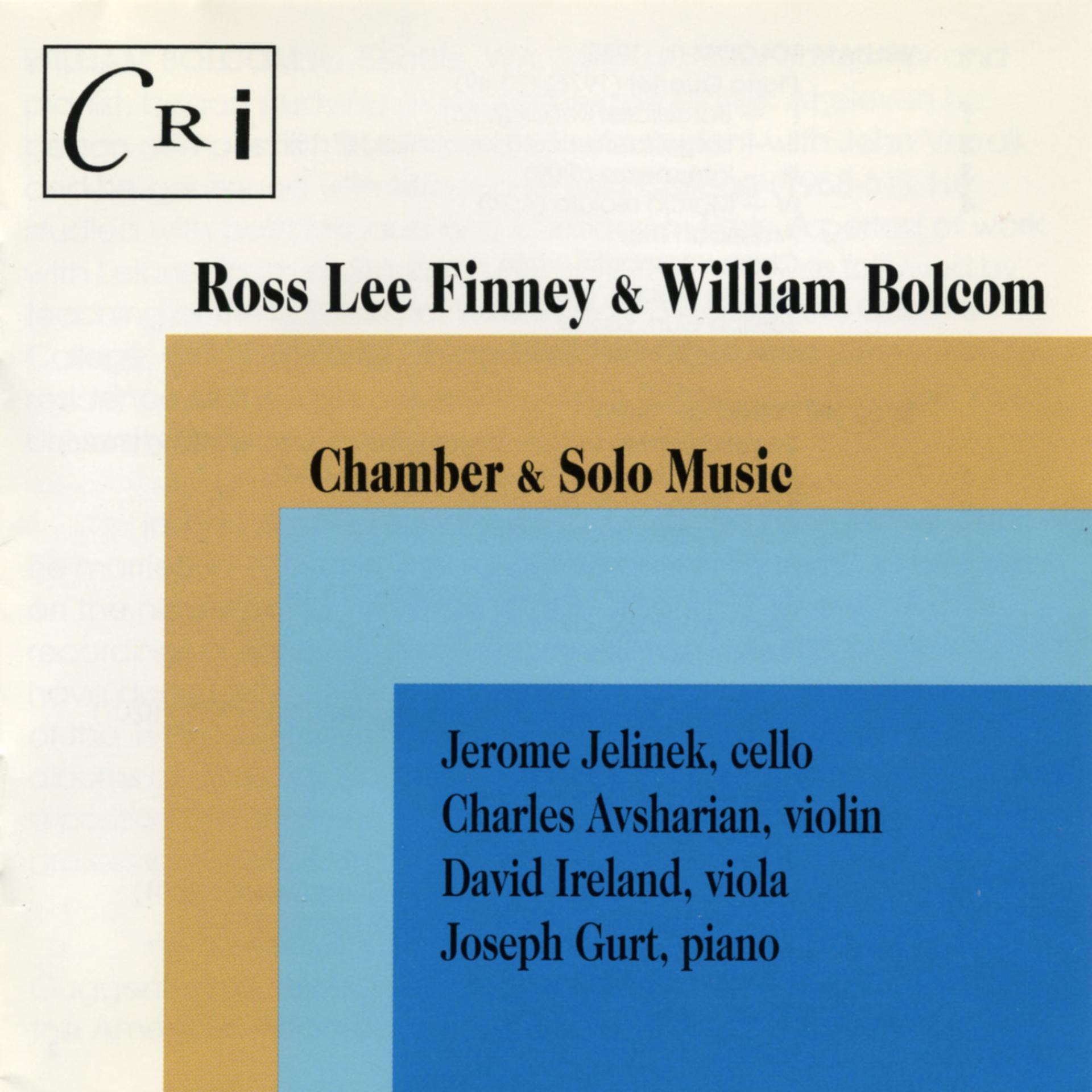 Постер альбома Chamber & Solo Music of Ross Lee Finney & William Bolcom