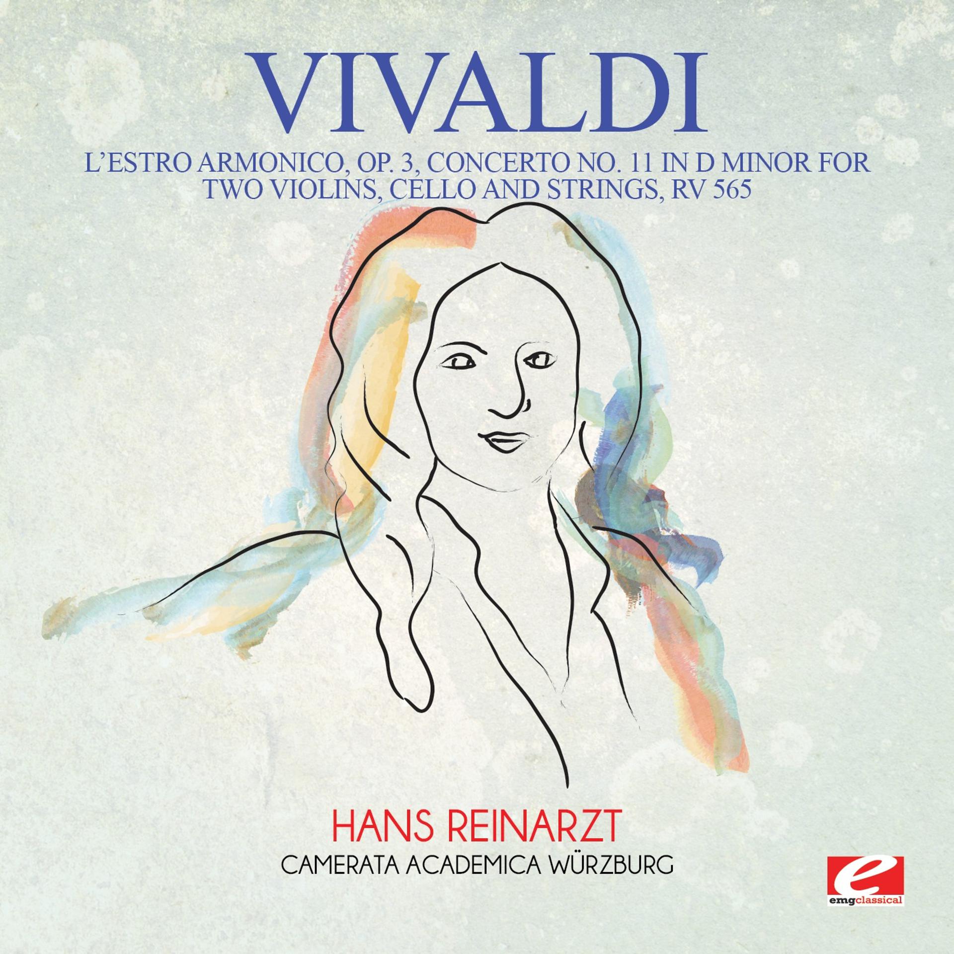 Постер альбома Vivaldi: L'estro Armonico, Op. 3, Concerto No. 11 in D Minor for Two Violins, Cello and Strings, RV 565 (Digitally Remastered)