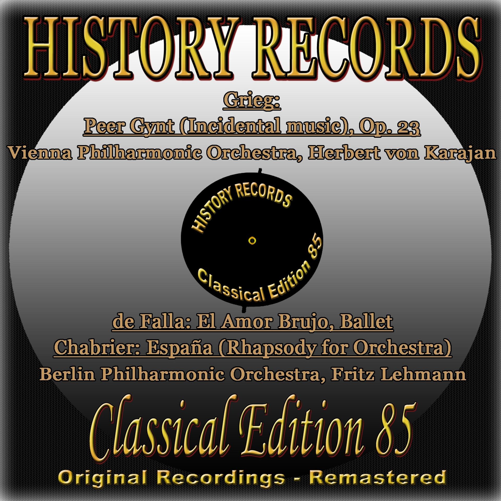 Постер альбома History Records - Classical Edition 85 (Original Recordings - Remastered)