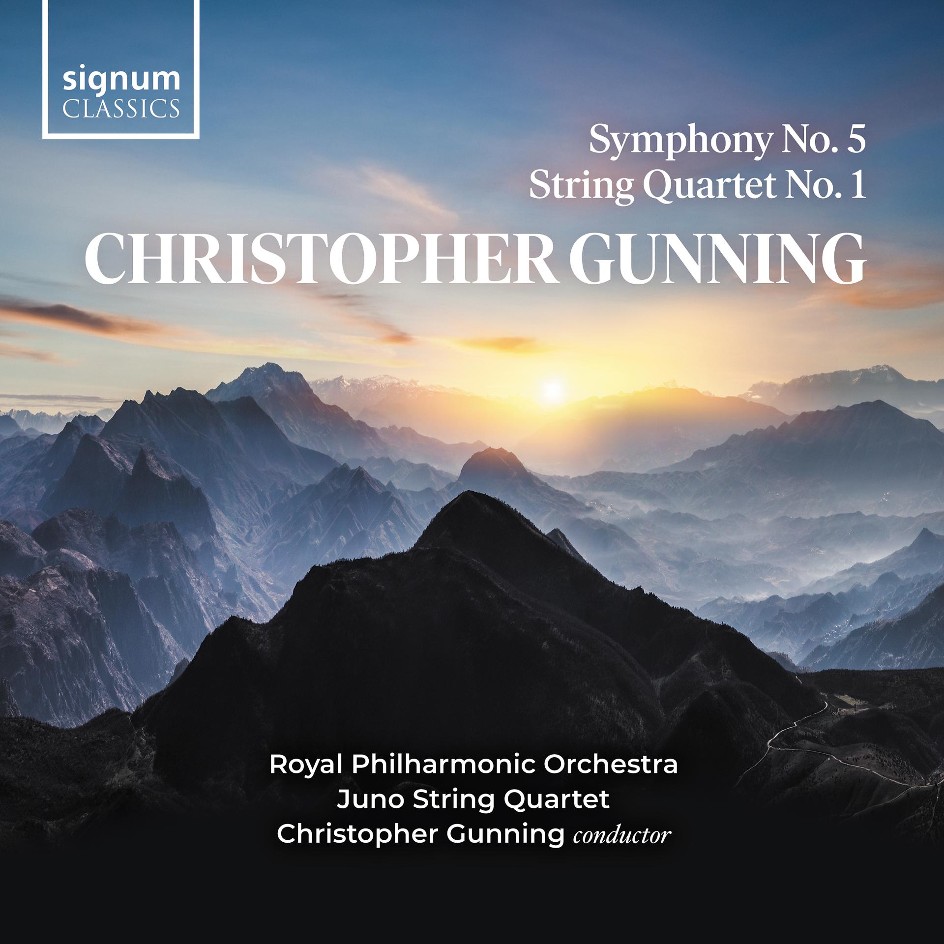 Постер альбома Christopher Gunning: Symphony No. 5 & String Quartet No. 1