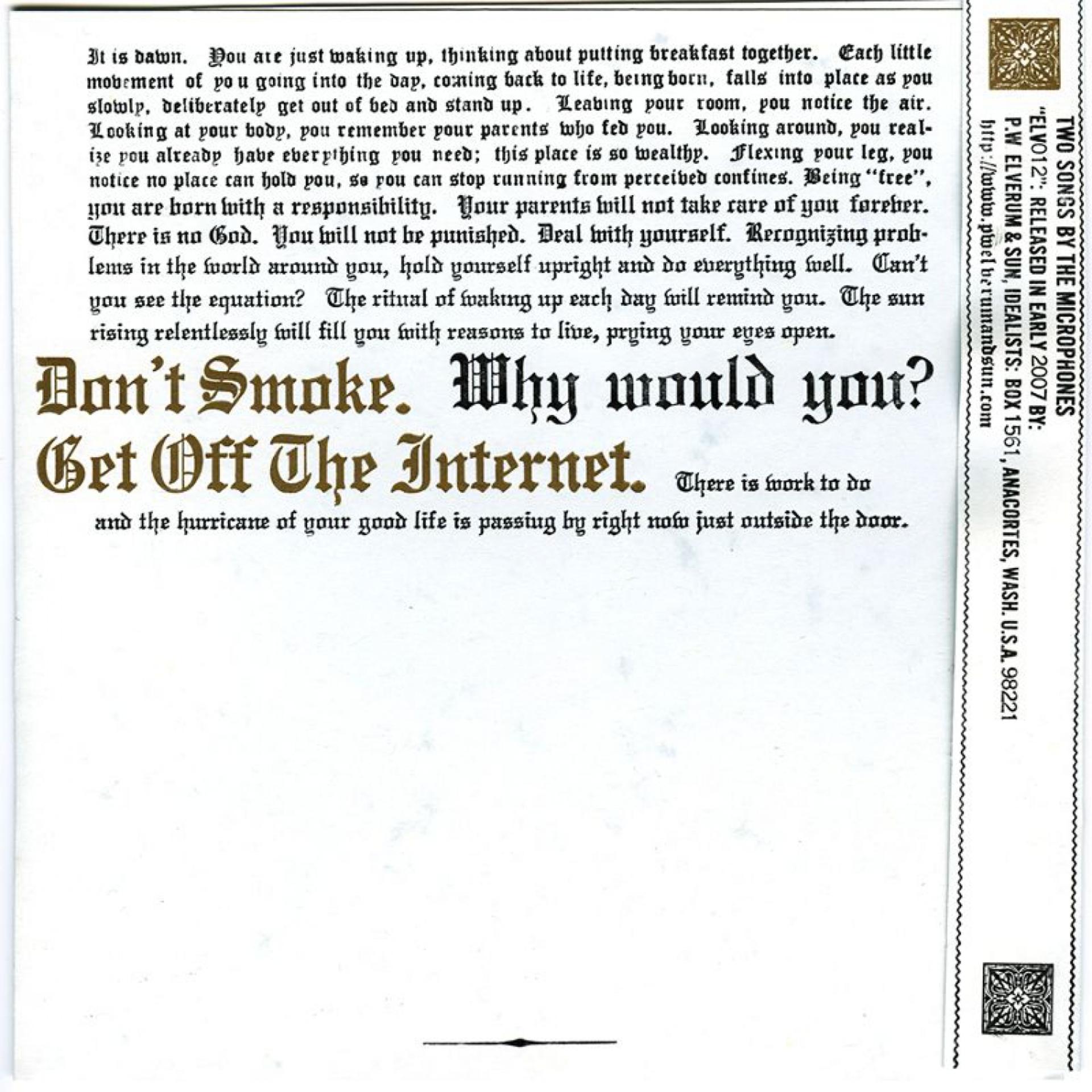 Постер альбома Don't Smoke/Get off the Internet
