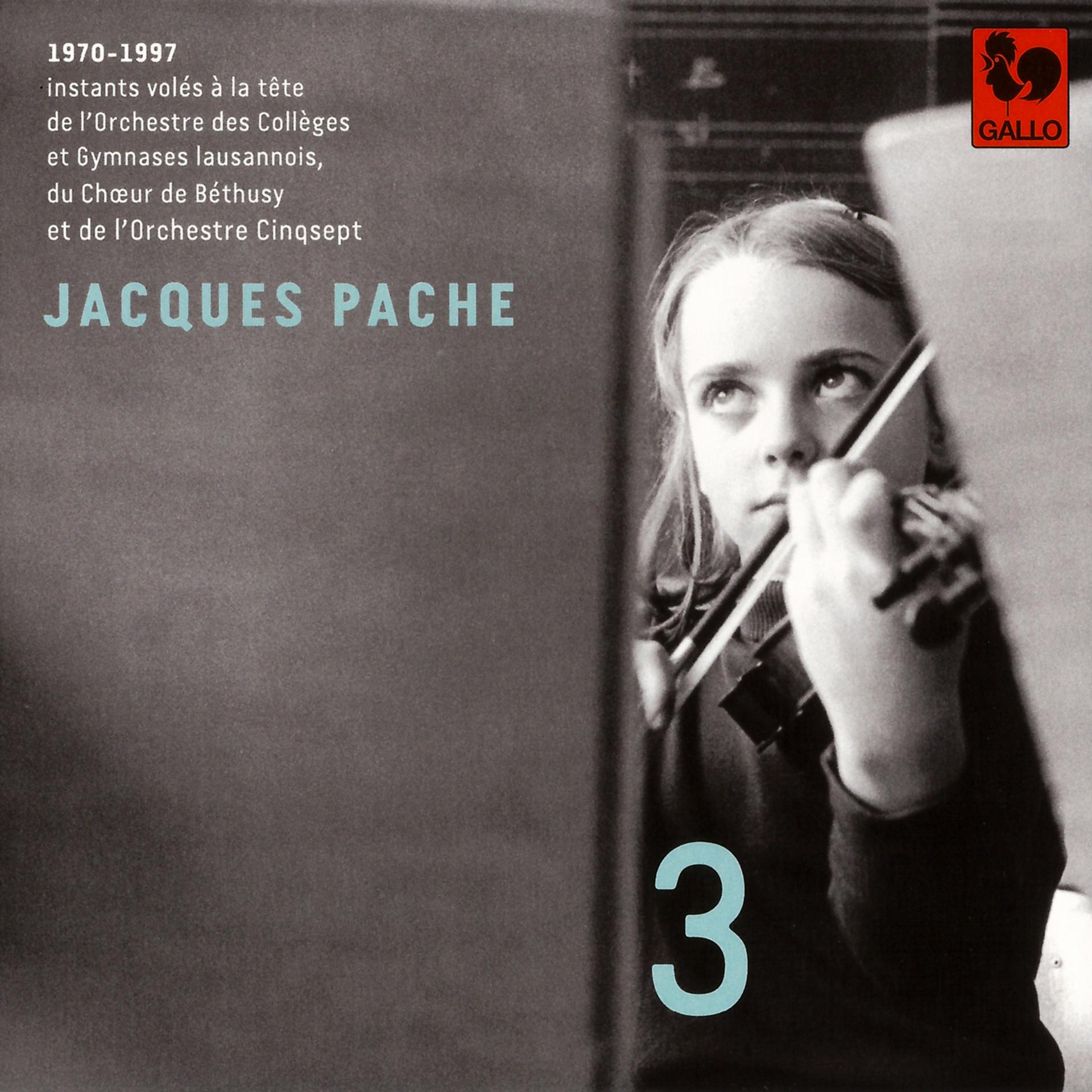 Постер альбома Bach - Glazunov - Ligeti - Handel - Bartók: Jacques Pache, passeur de souffle, de beauté et d'exigence, Vol. 3