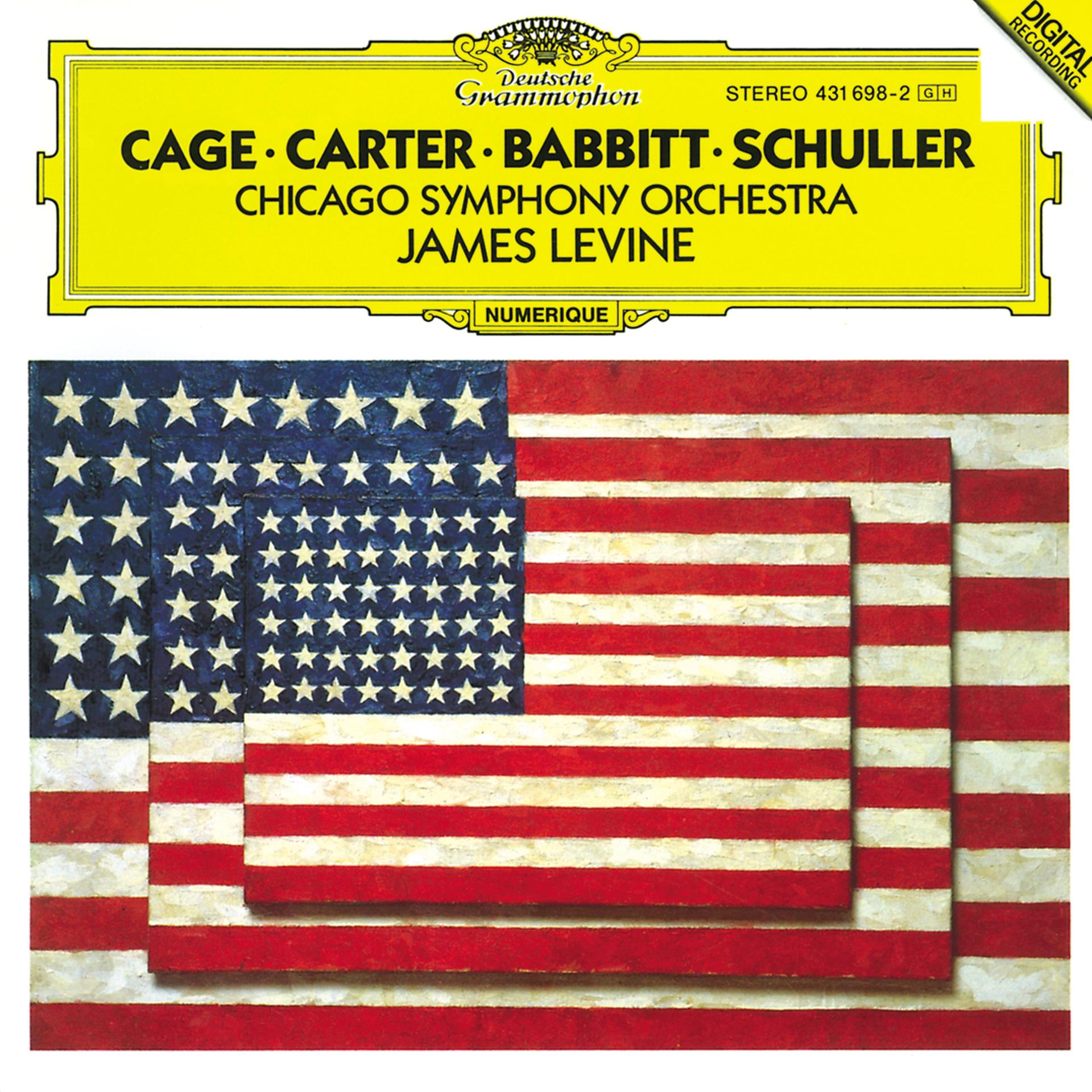 Постер альбома Carter: Variations for Orchestra / Babbitt: Correspondences / Schuller: Spectra for Orchestra / Cage: Atlas eclipticalis
