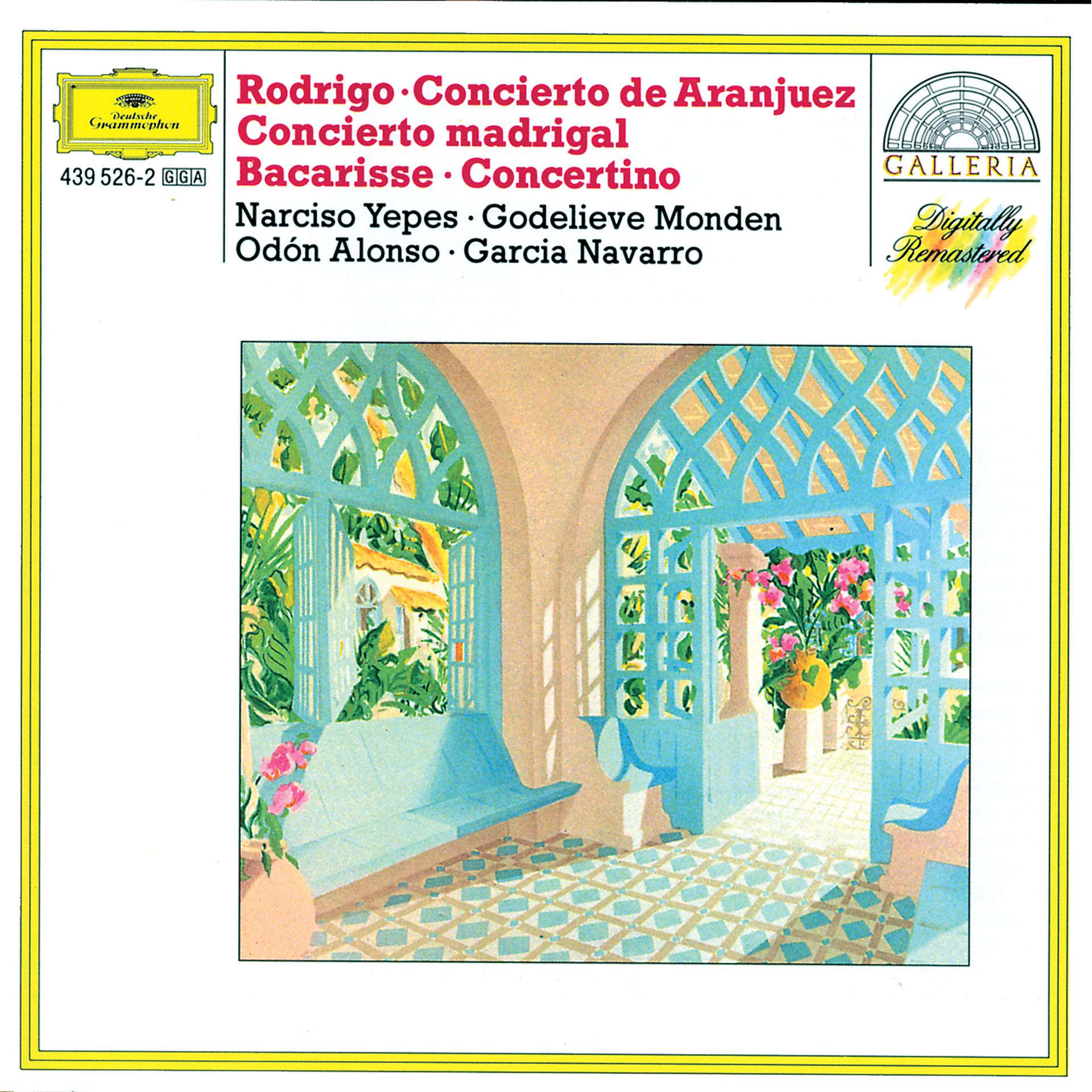 Постер альбома Rodrigo: Concierto de Aranjuez; Concierto madrigal / Bacarisse: Concertino