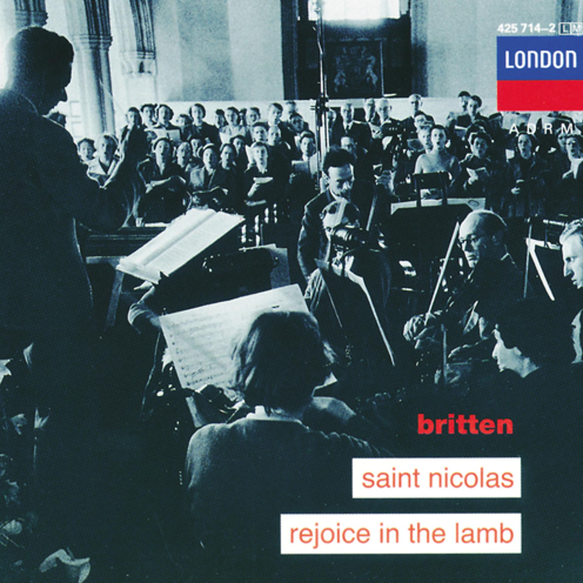 Постер альбома Britten: Saint Nicolas; Rejoice in the Lamb