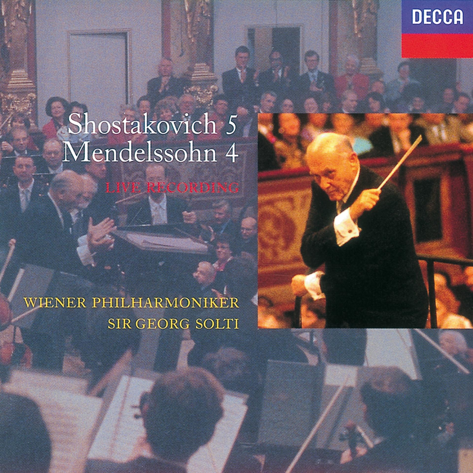 Постер альбома Mendelssohn: Symphony No.4/Shostakovich: Symphony No.5