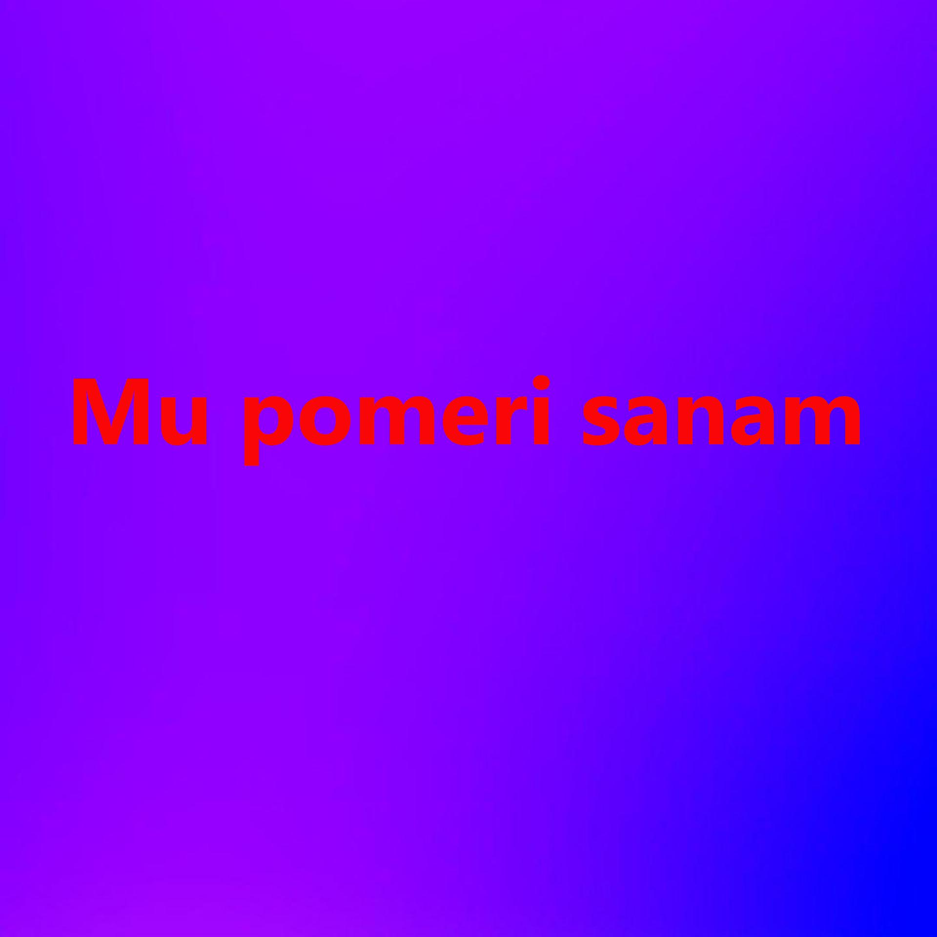 Постер альбома Mu Pomeri Sanam