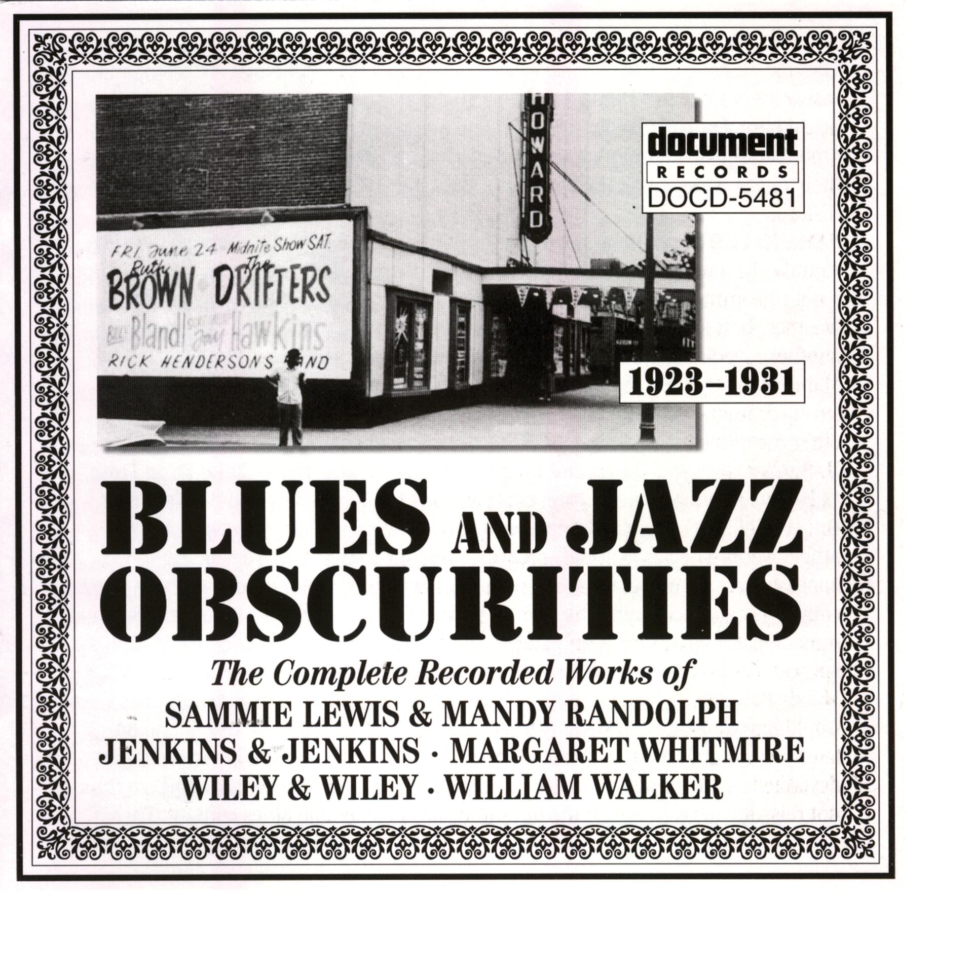 Постер альбома Blues & Jazz Obscurities (1923-1931)