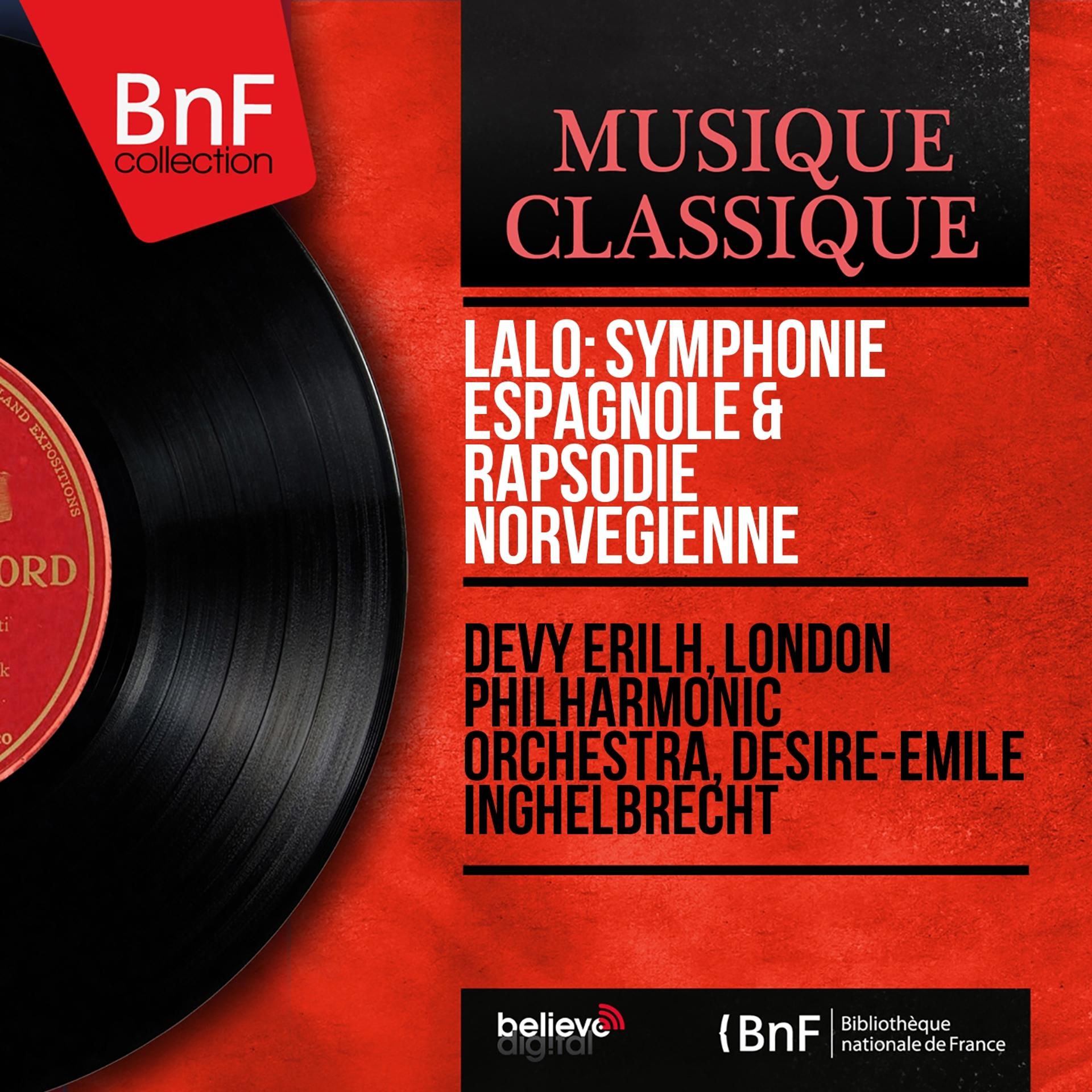 Постер альбома Lalo: Symphonie espagnole & Rapsodie norvégienne (Mono Version)