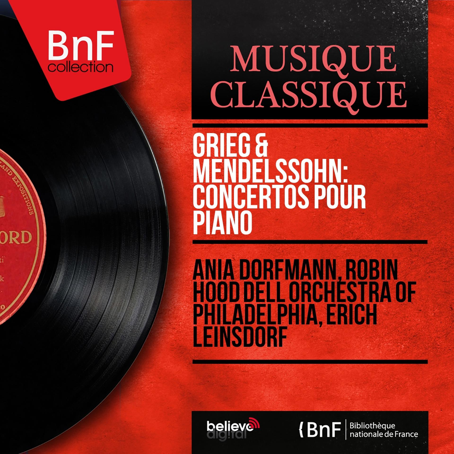 Постер альбома Grieg & Mendelssohn: Concertos pour piano (Mono Version)