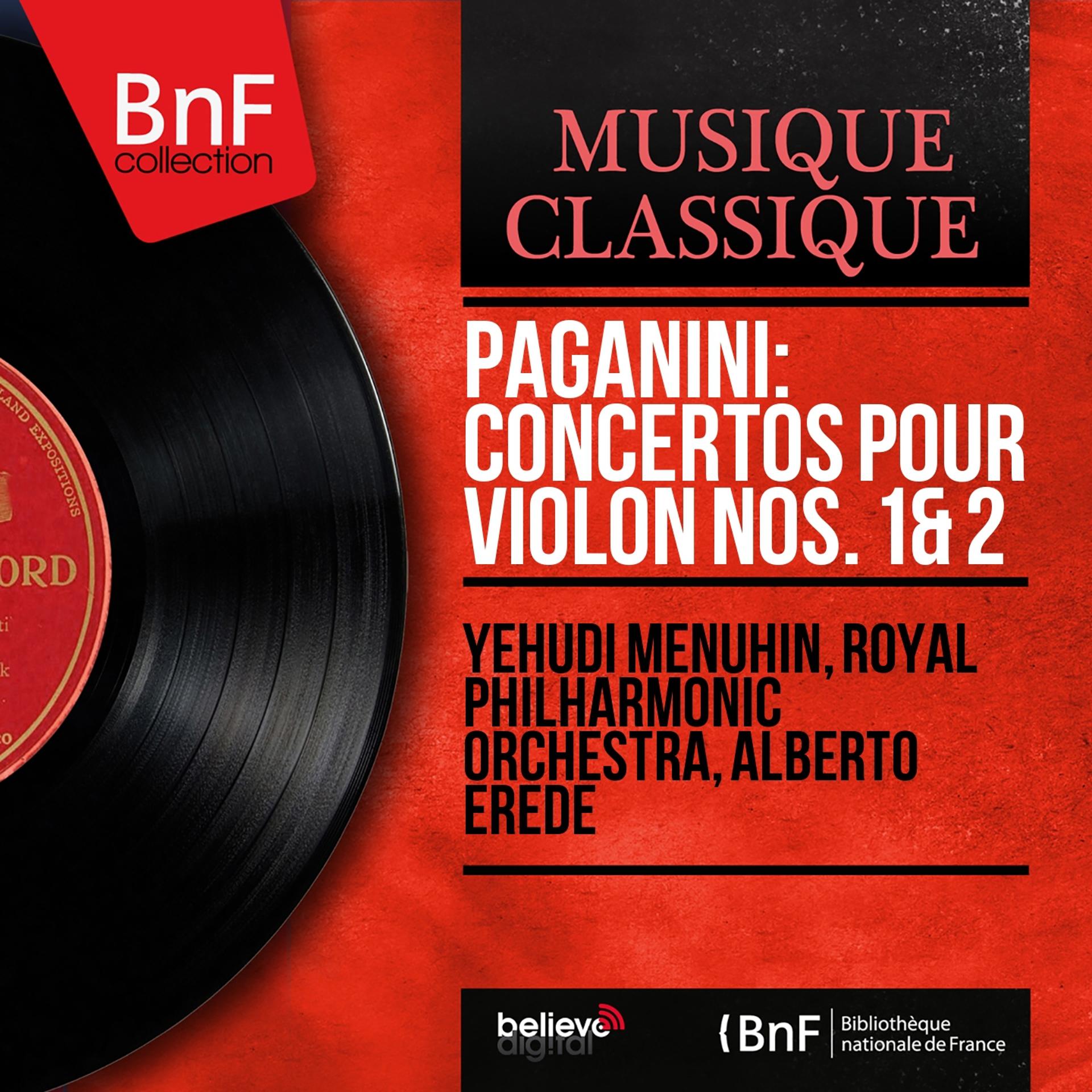 Постер альбома Paganini: Concertos pour violon Nos. 1 & 2 (Mono Version)