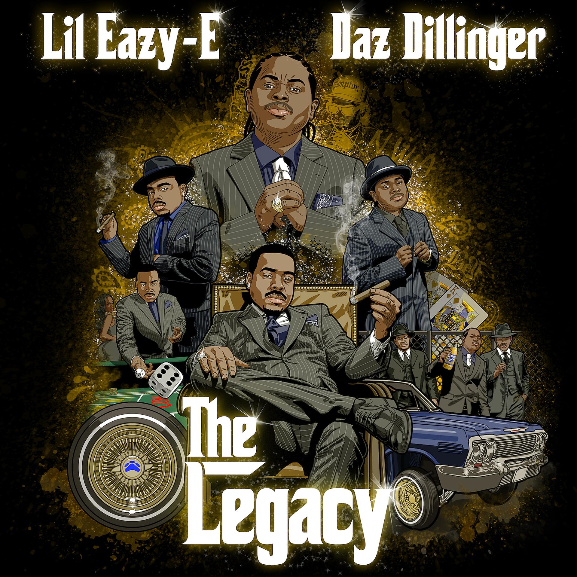 Постер к треку Lil Eazy-E, Daz Dillinger, Big Pimpin' Delemond, Dalya Riley - Compton & Long Beach (feat. Big Pimpin' Delemond & Dalya Riley)