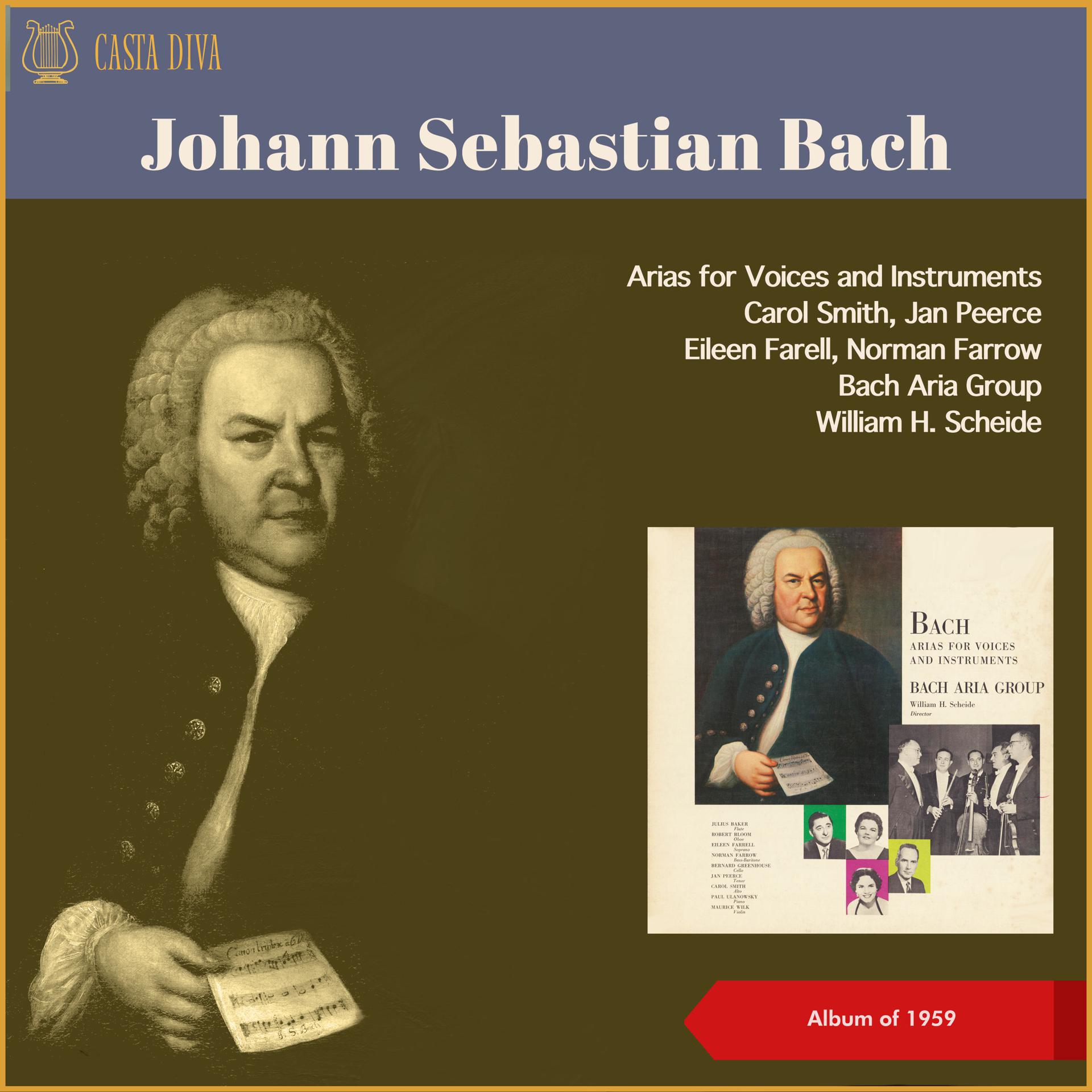Постер альбома Johann Sebastian Bach: Arias for Voices and Instruments