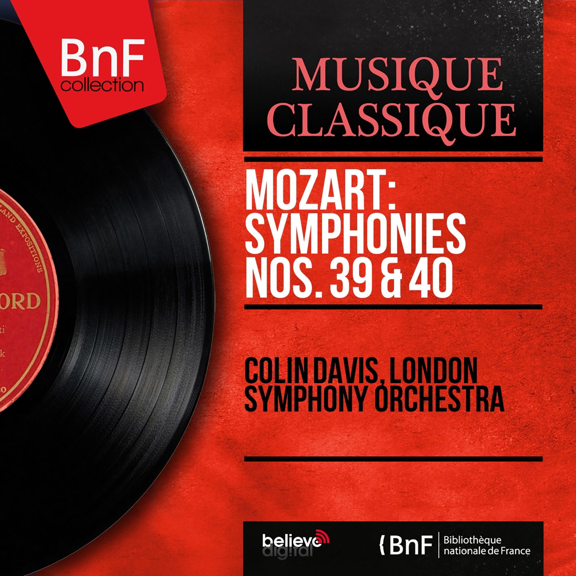 Постер альбома Mozart: Symphonies Nos. 39 & 40 (Mono Version)