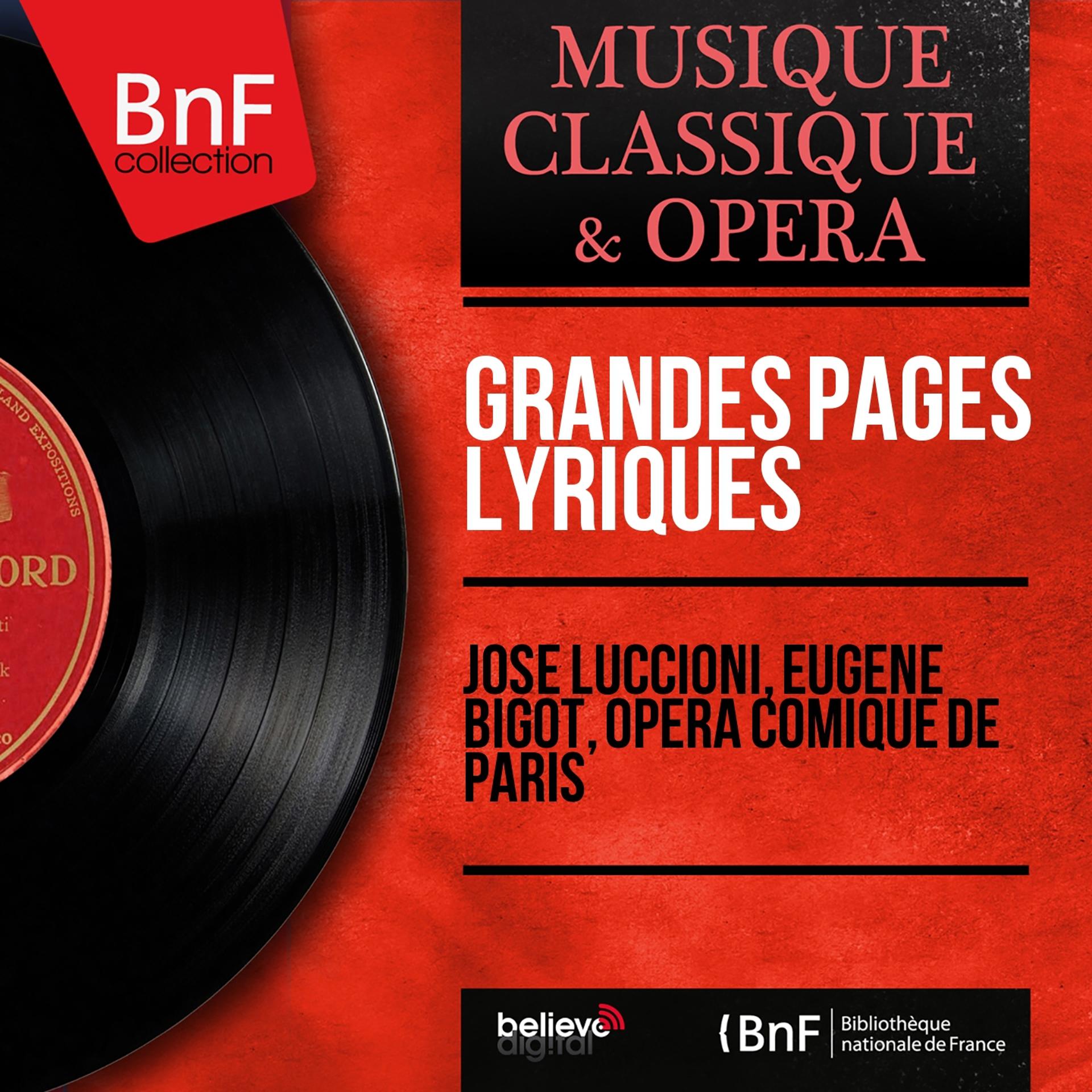 Постер альбома Grandes pages lyriques (Mono Version)
