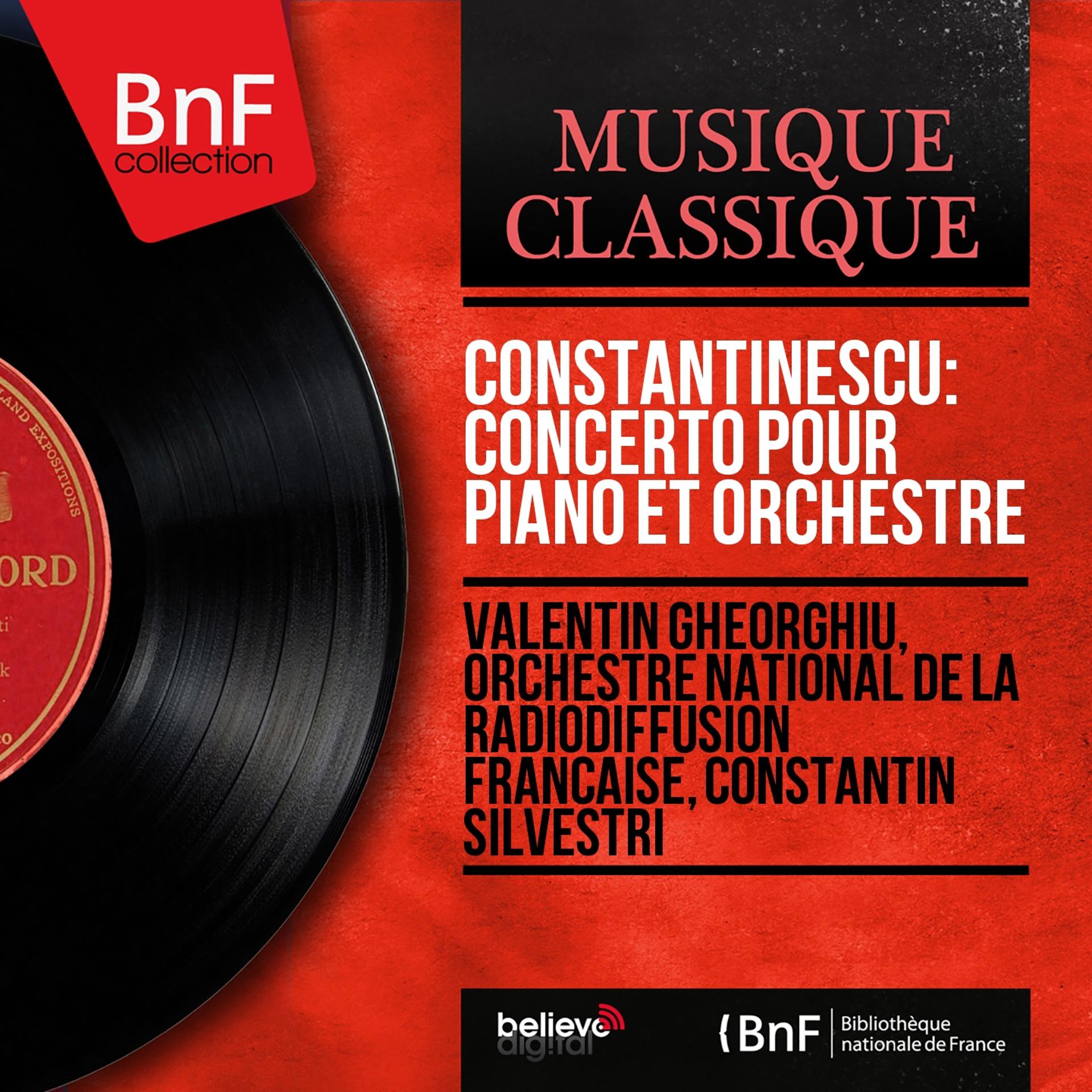 Постер альбома Constantinescu: Concerto pour piano et orchestre (Mono Version)