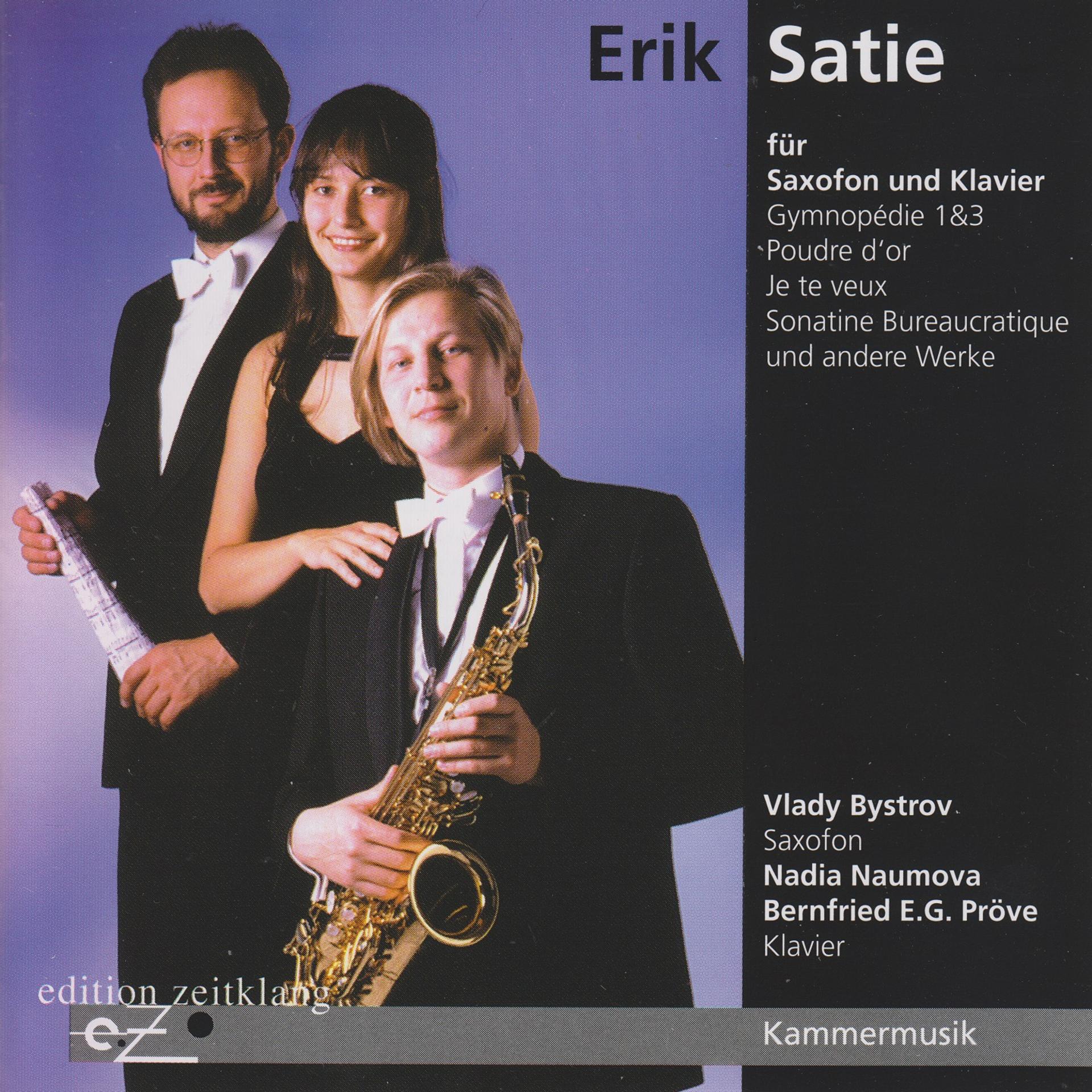 Постер альбома Erik Satie für Saxofon und Klavier