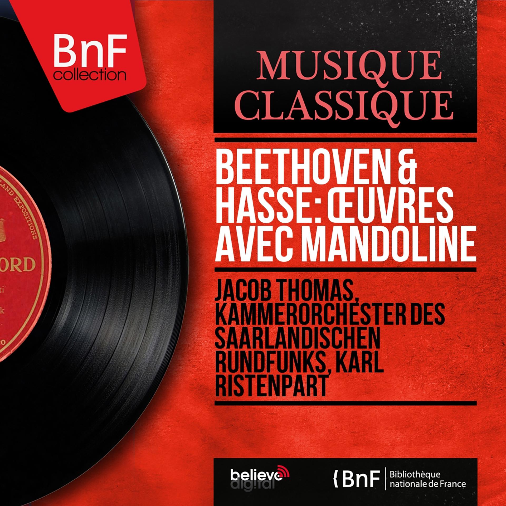 Постер альбома Beethoven & Hasse: Œuvres avec mandoline (Mono Version)