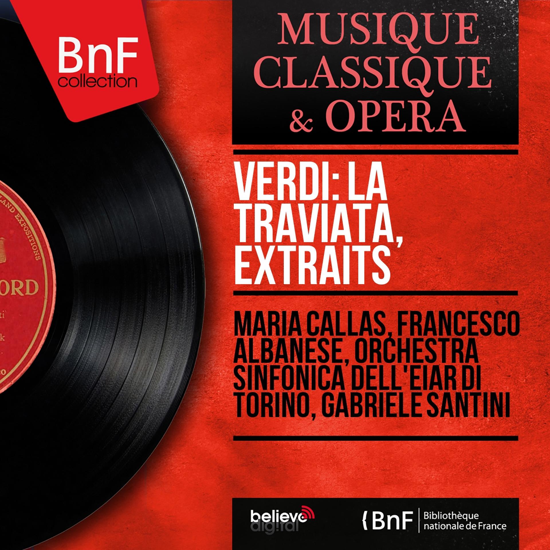 Постер альбома Verdi: La traviata, extraits (Mono Version)