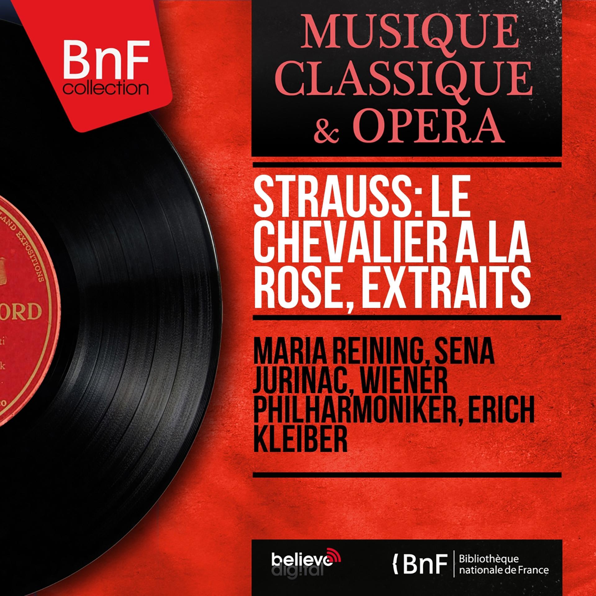 Постер альбома Strauss: Le chevalier à la rose, extraits (Mono Version)
