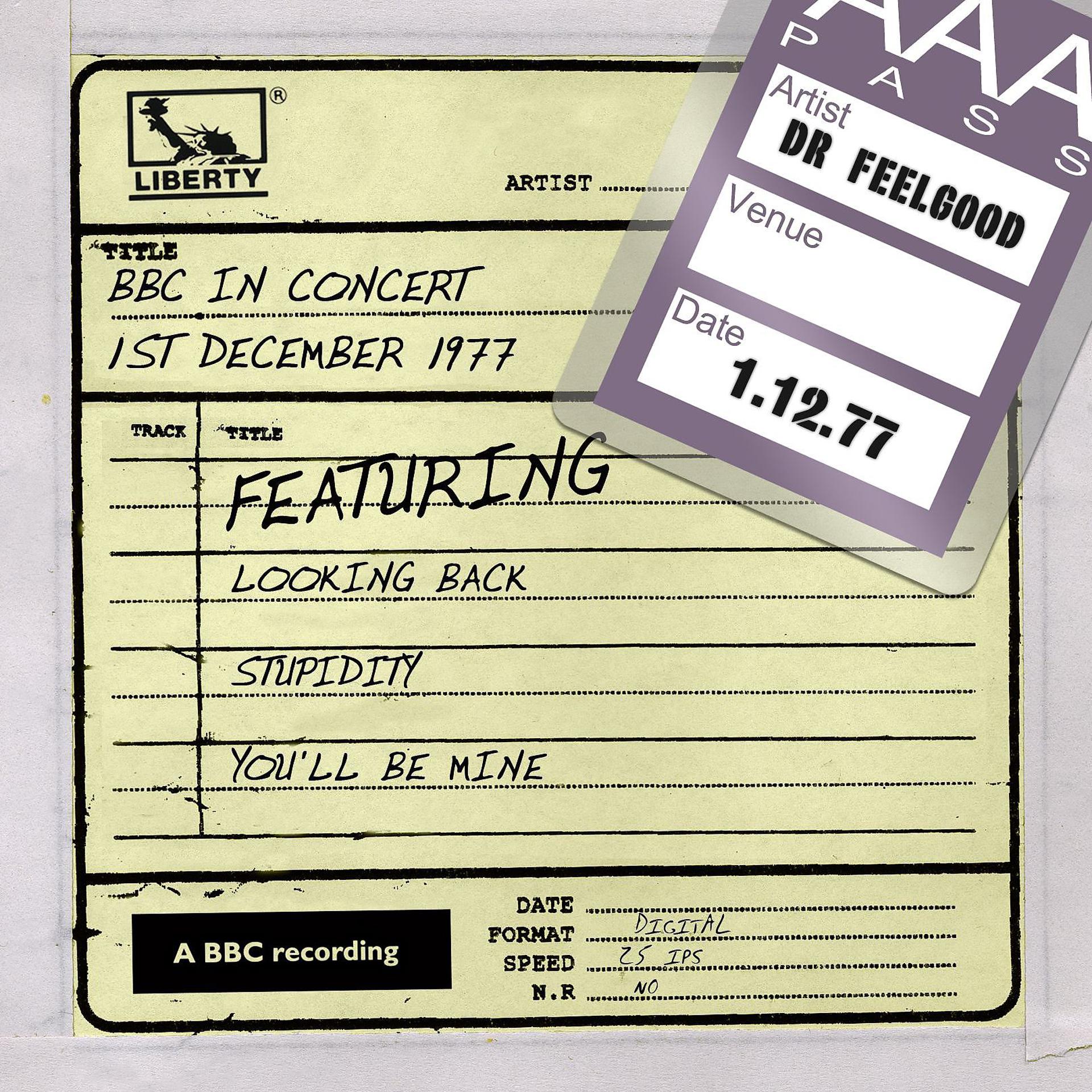 Постер альбома Dr Feelgood - BBC In Concert (1st December 1977)