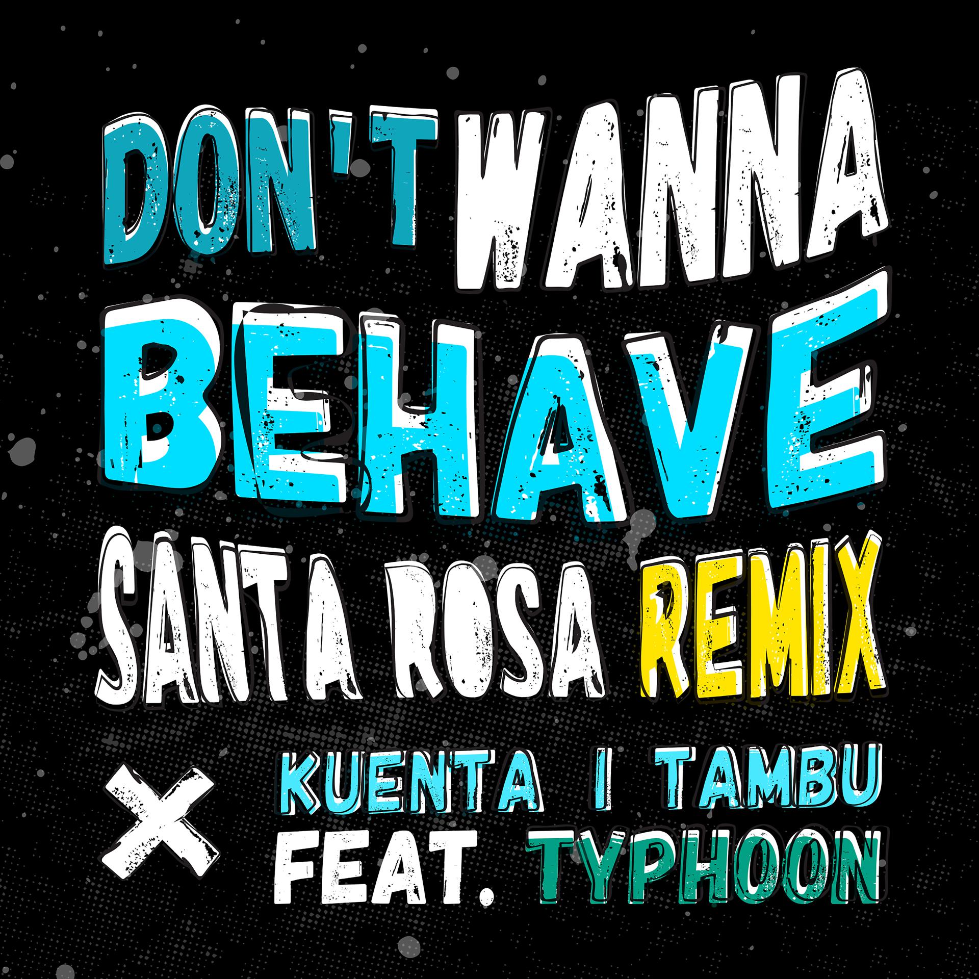 Постер альбома Don't Wanna Behave (feat. Typhoon) [Santa Rosa Remix]
