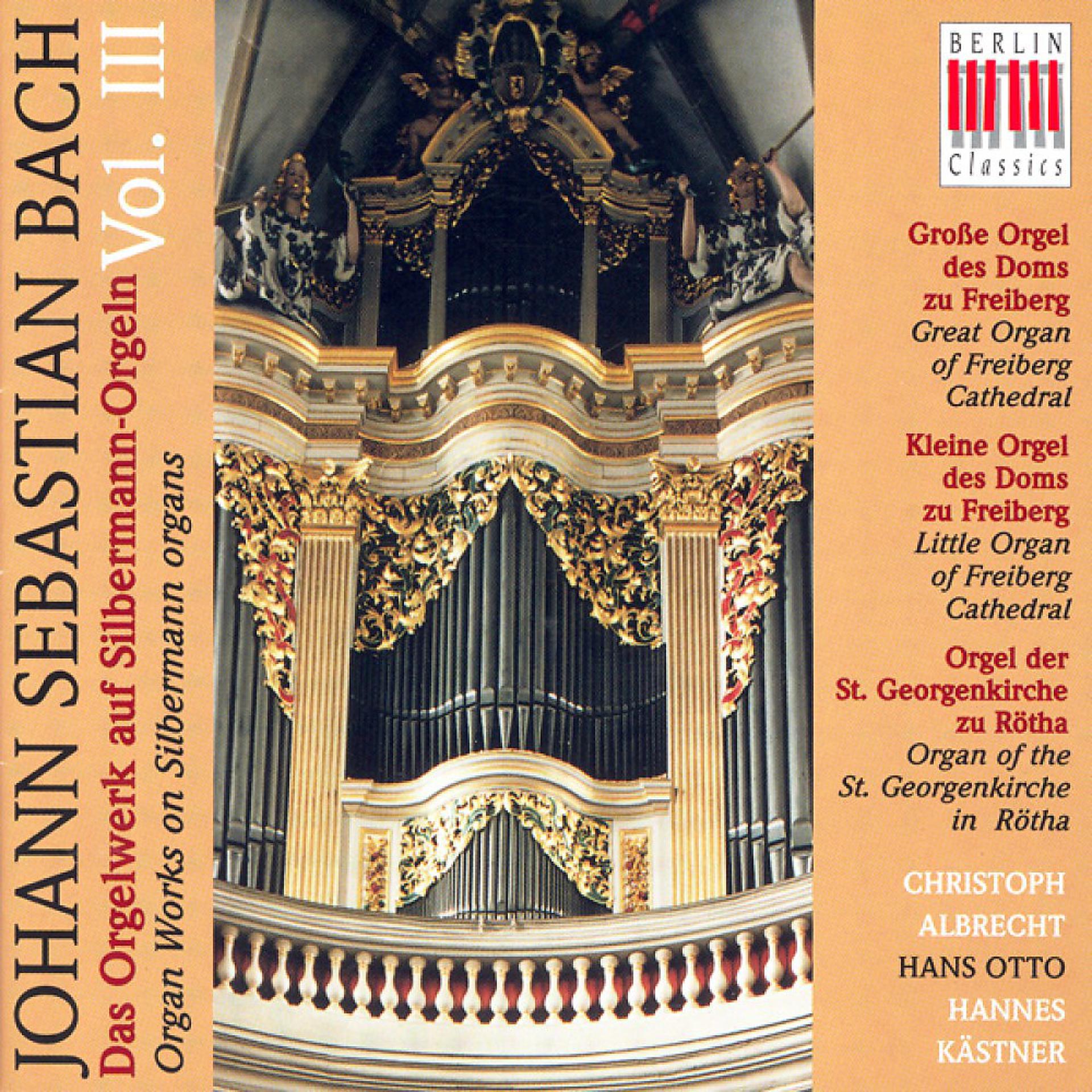 Постер альбома Bach: Organ Music on Silbermann Organs, Vol. 3 - BWV BWV 582, 651-668, 727, 730, 733, 734, 735, 736, 737, 768, 769