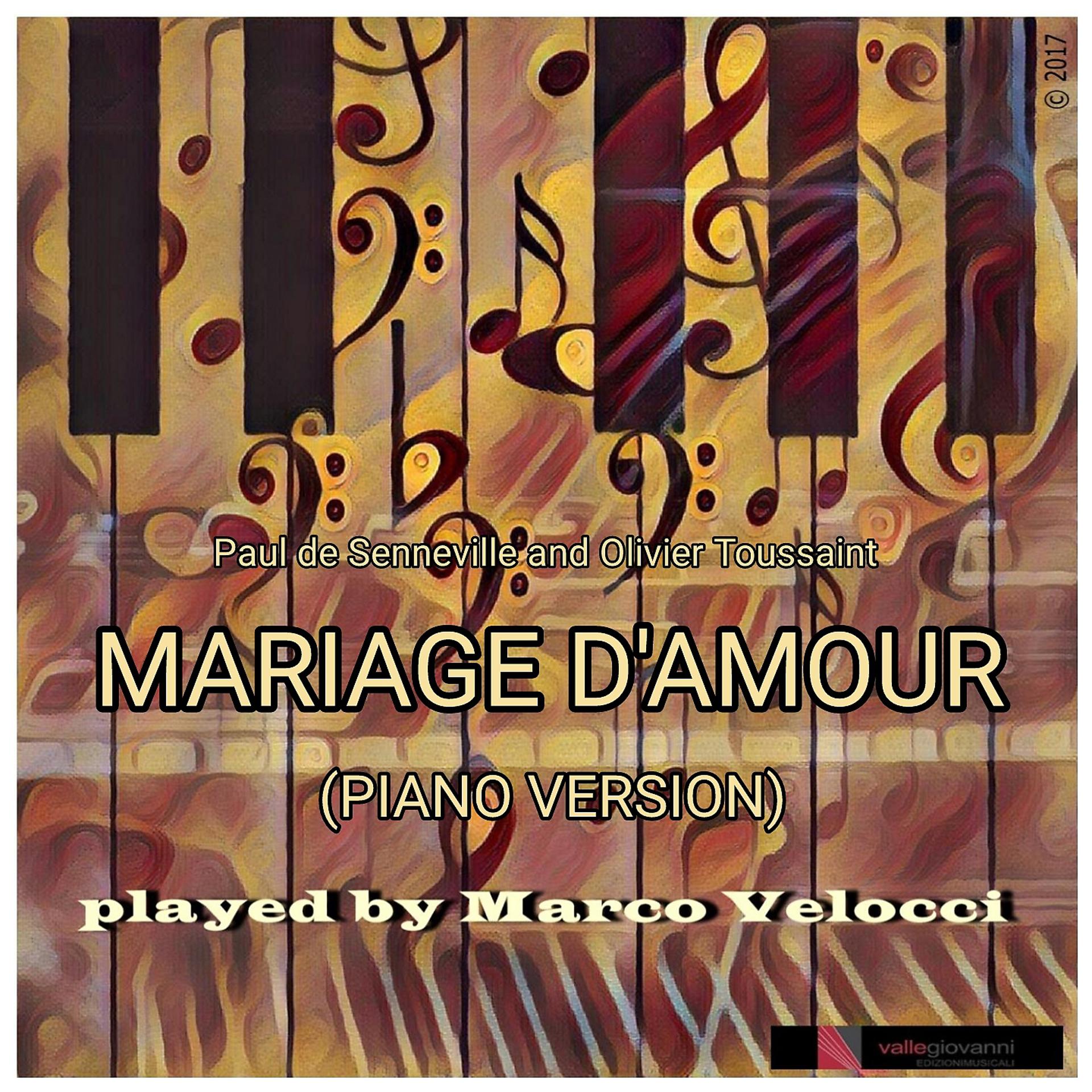 Постер альбома Mariage d'amour