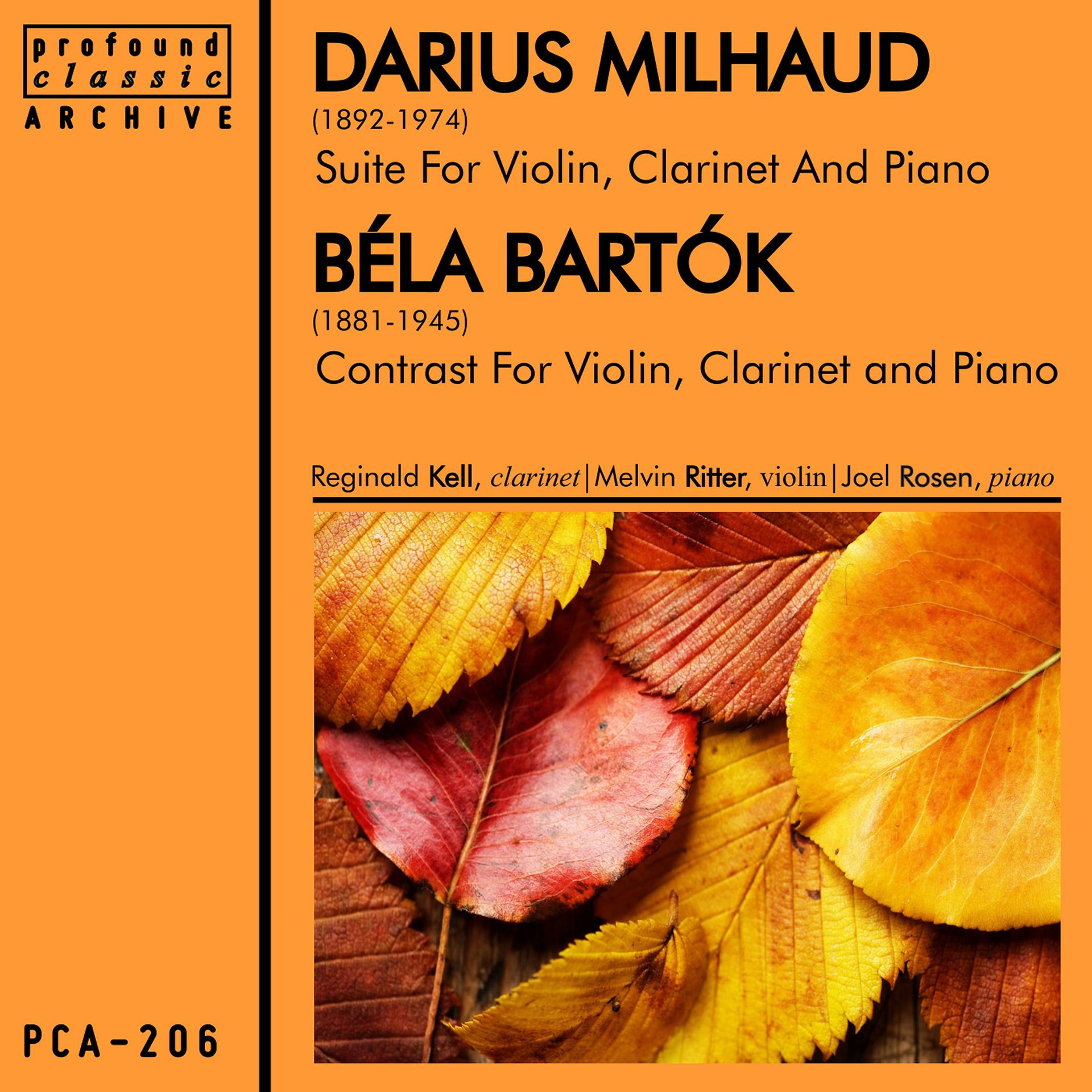 Постер альбома Milhaud: Suite for Violin, Clarinet and Piano & Bartók: Contrasts